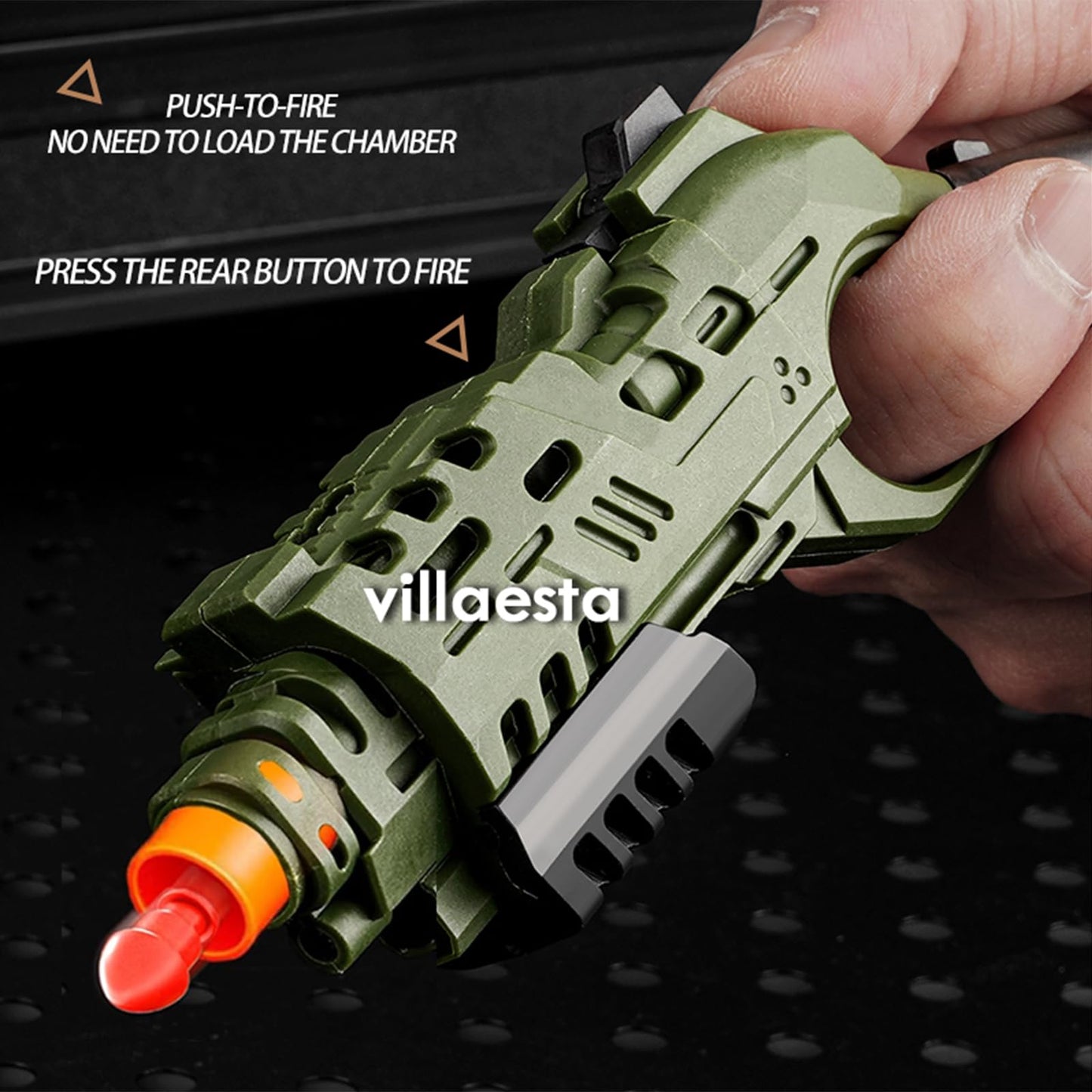 Villaesta Laucher Fidget Toy for Adults – Focus, Quiet, 3 Shells, 10 Heads | Polar Night Black