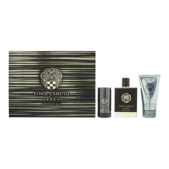 Vince Camuto Terra Extreme Gift Set 100ml EDP + 150ml Shower Gel + 75ml Deodorant Stick Men's Fragrance
