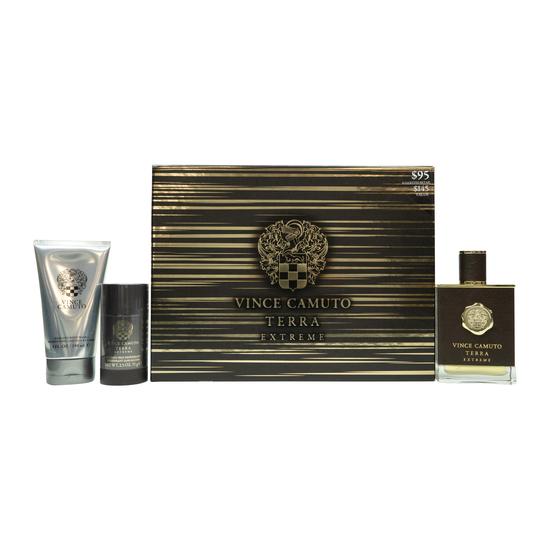 Vince Camuto Terra Extreme Gift Set 100ml EDP + 150ml Shower Gel + 75ml Deodorant Stick Men's Fragrance
