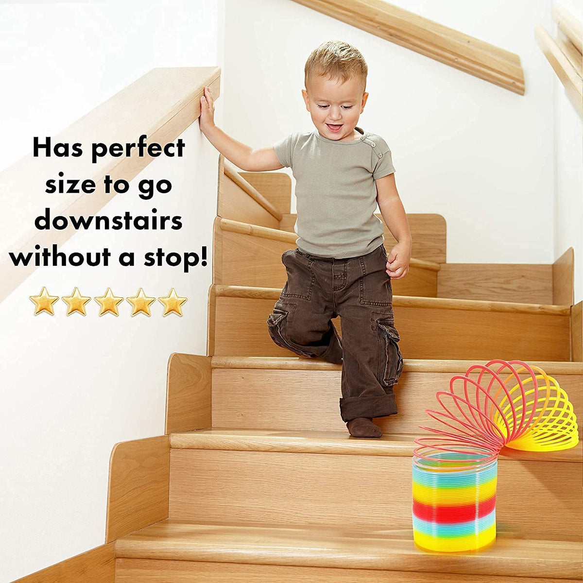 Vinciph 4.2-Inch Jumbo Rainbow Coil Spring Toy – Giant Decompression Toy for Kids & Adults