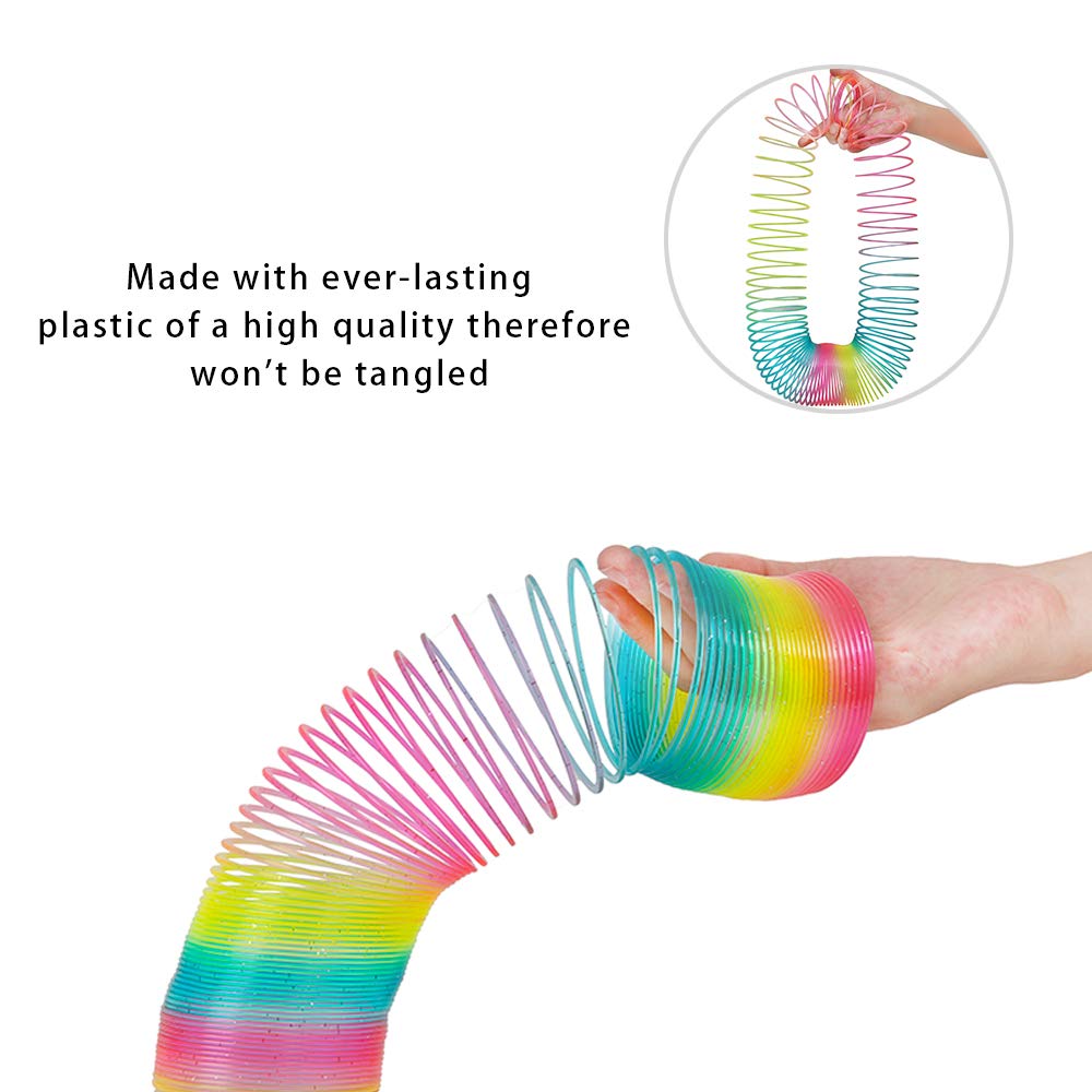 Vinciph Magic Giant Rainbow Coil Toy – Jumbo Multicolor Spring (4.2 x 4.2 in)