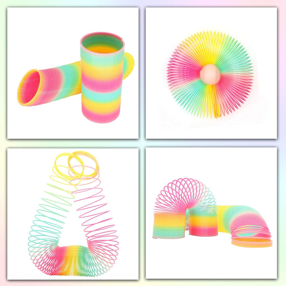 Vinciph 4.2-Inch Jumbo Rainbow Coil Spring Toy – Giant Decompression Toy for Kids & Adults