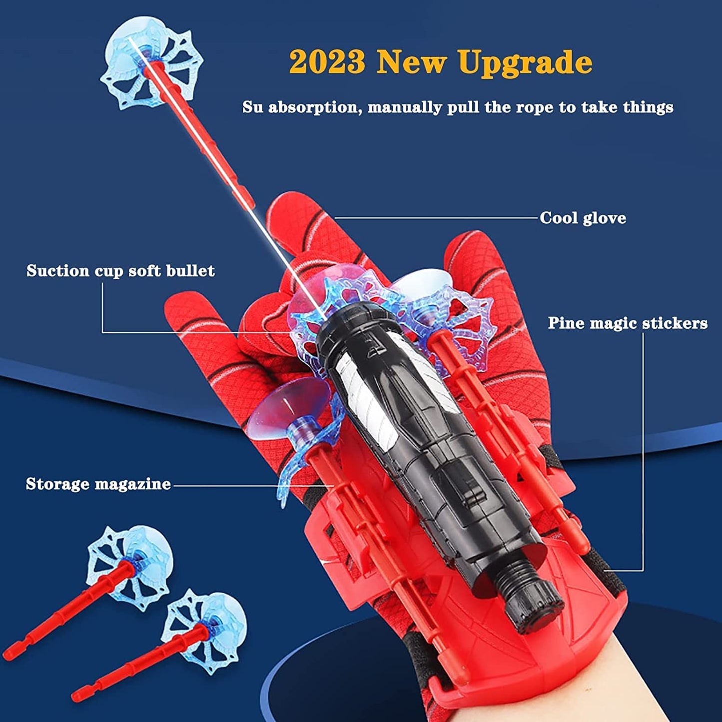 Vinciph Spider Web Shooter & Wrist Launcher Toy Set – Hero Role-Play Fun