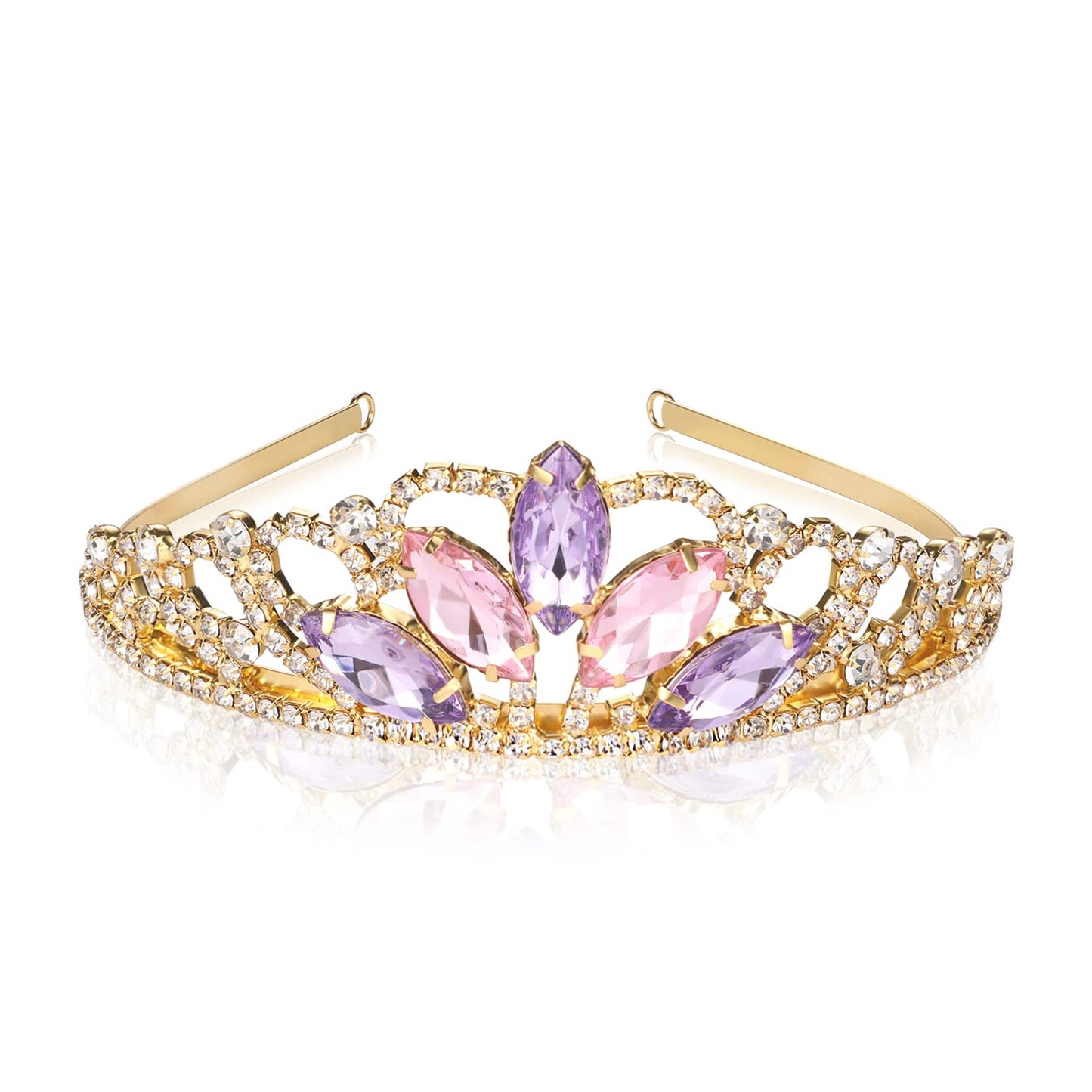 Vinjewelry Rapunzel Tiara – Gold Crown for Kids & Adults | Dress-Up Sparkle
