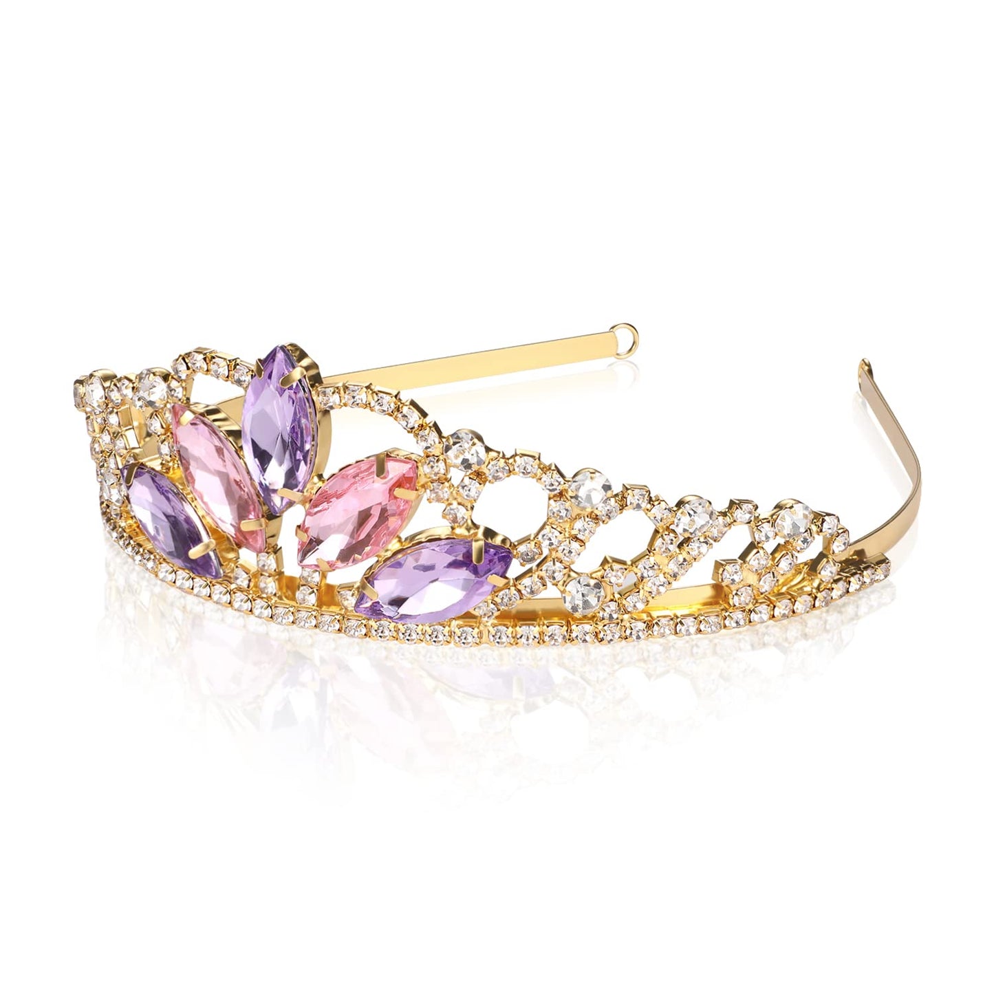 Vinjewelry Rapunzel Tiara – Gold Crown for Kids & Adults | Dress-Up Sparkle