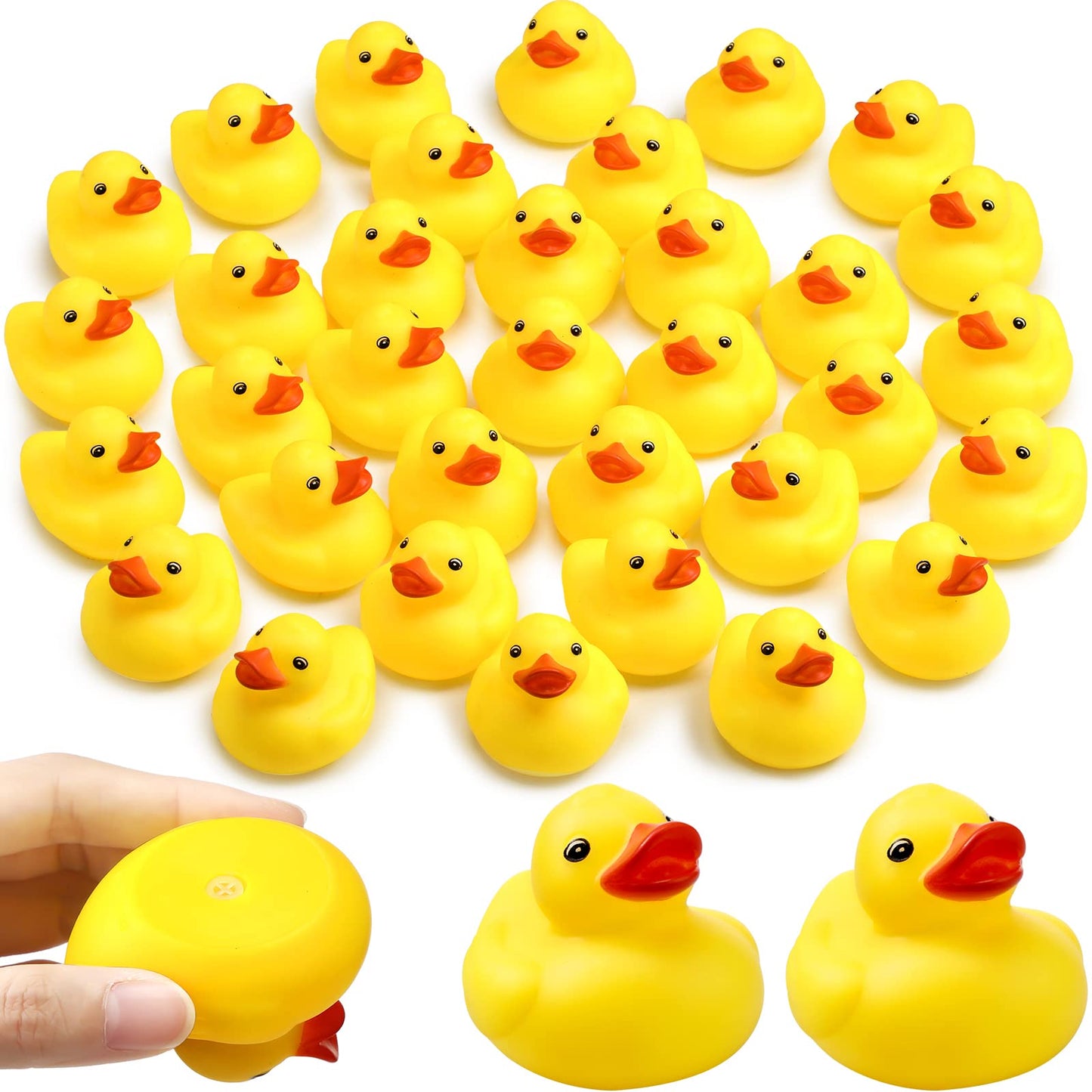 Vinsot 30-Pack Yellow Rubber Ducks – Squeaky Bath Toys & Party Decor