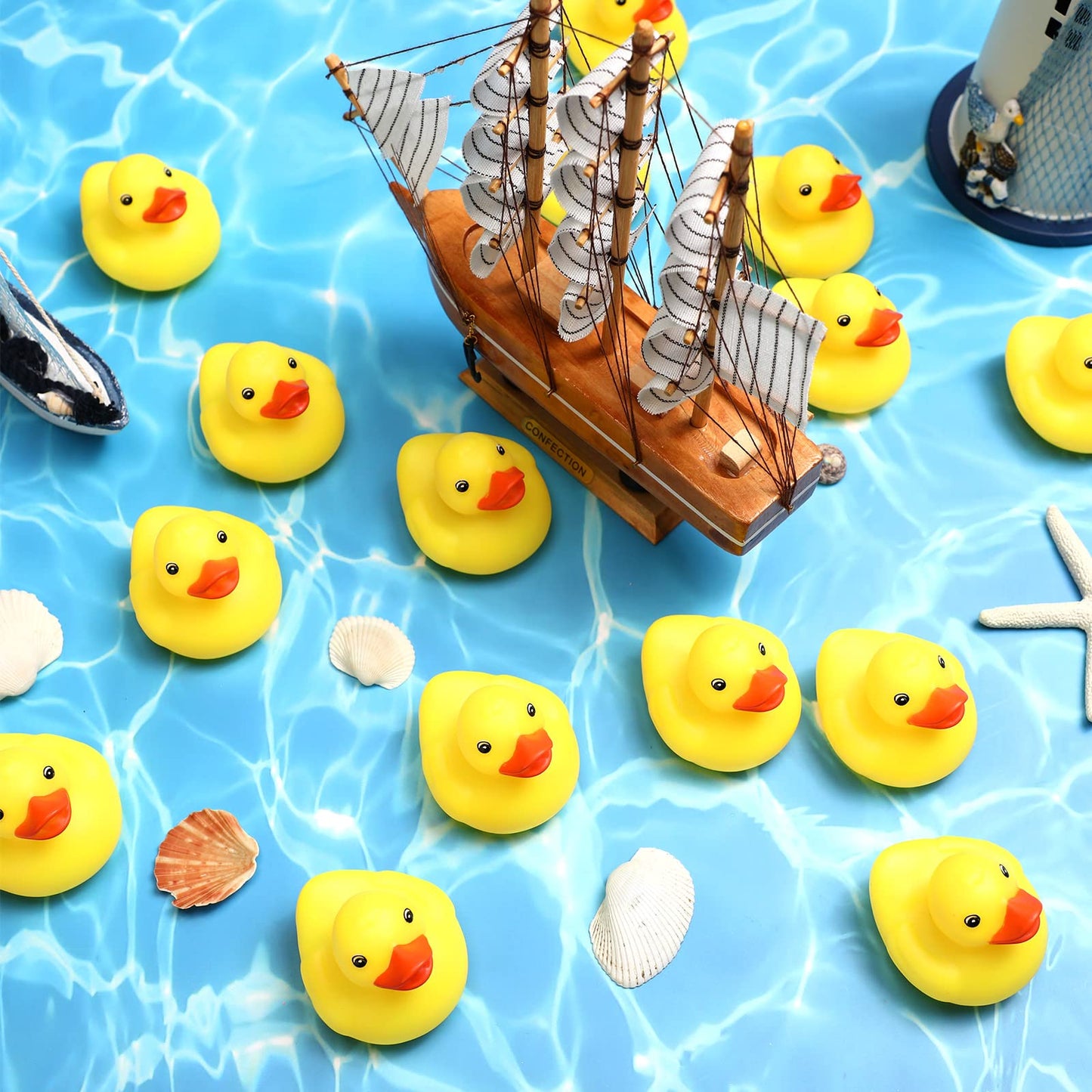 Vinsot 30-Pack Yellow Rubber Ducks – Squeaky Bath Toys & Party Decor