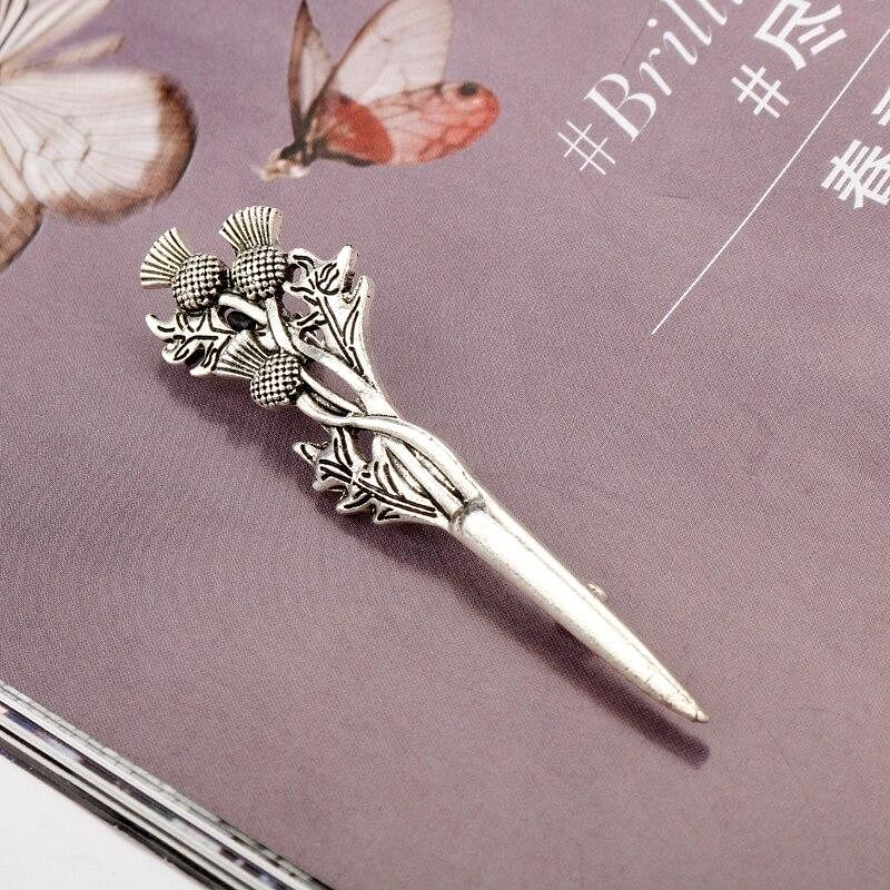 Vintage Brooches Pins Scottish Thistle Kilt Brooch or Cloak Pin