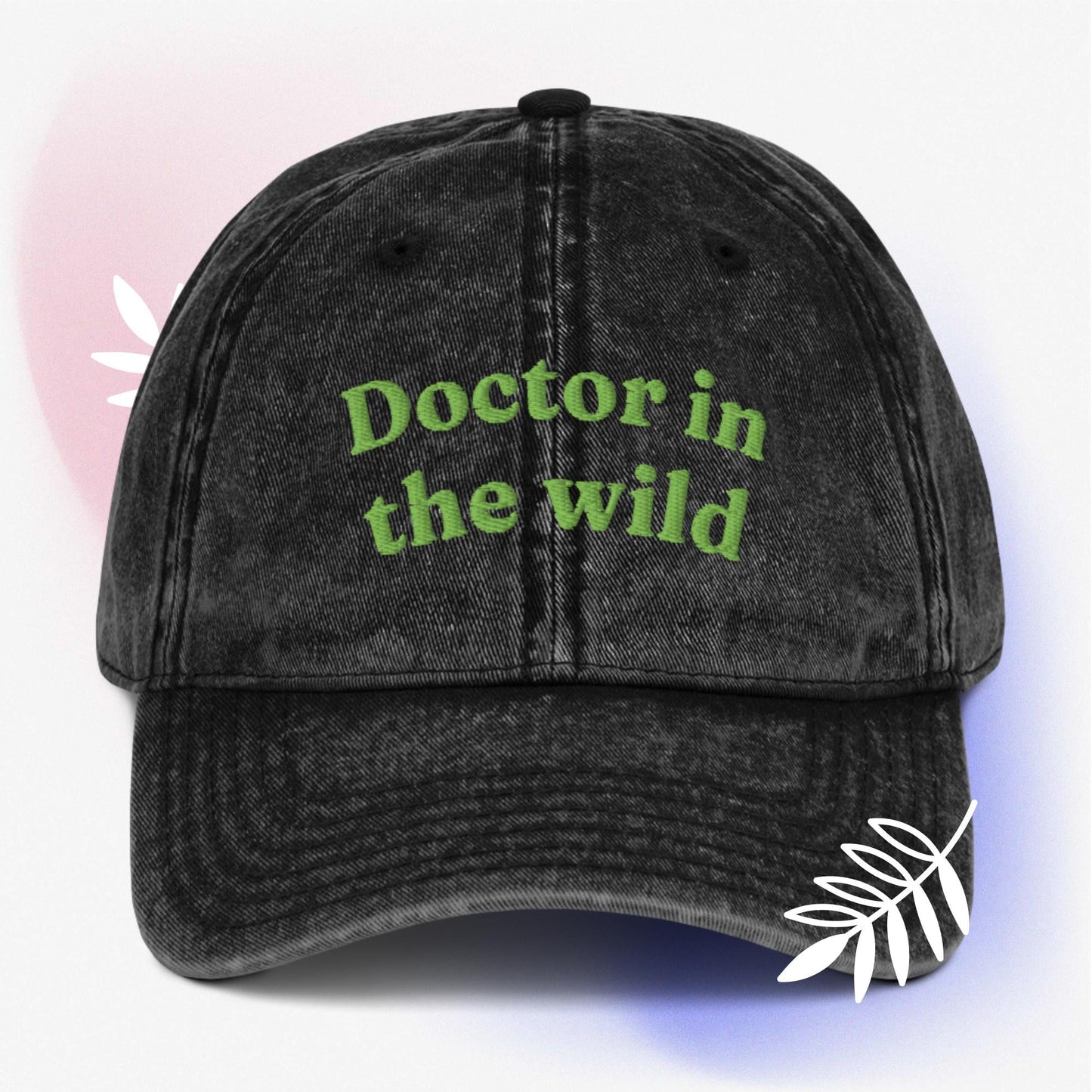 Cool doctor in the wild embroidered Vintage effect Cotton Twill unisex Cap