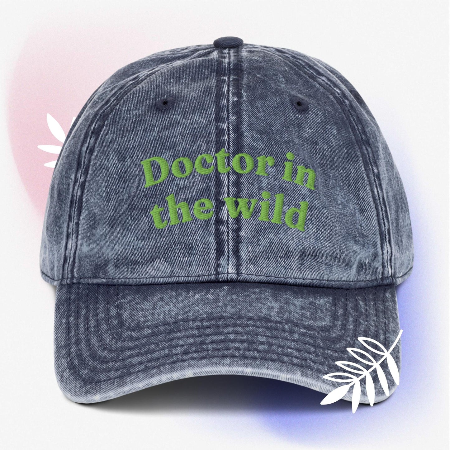 Cool doctor in the wild embroidered Vintage effect Cotton Twill unisex Cap