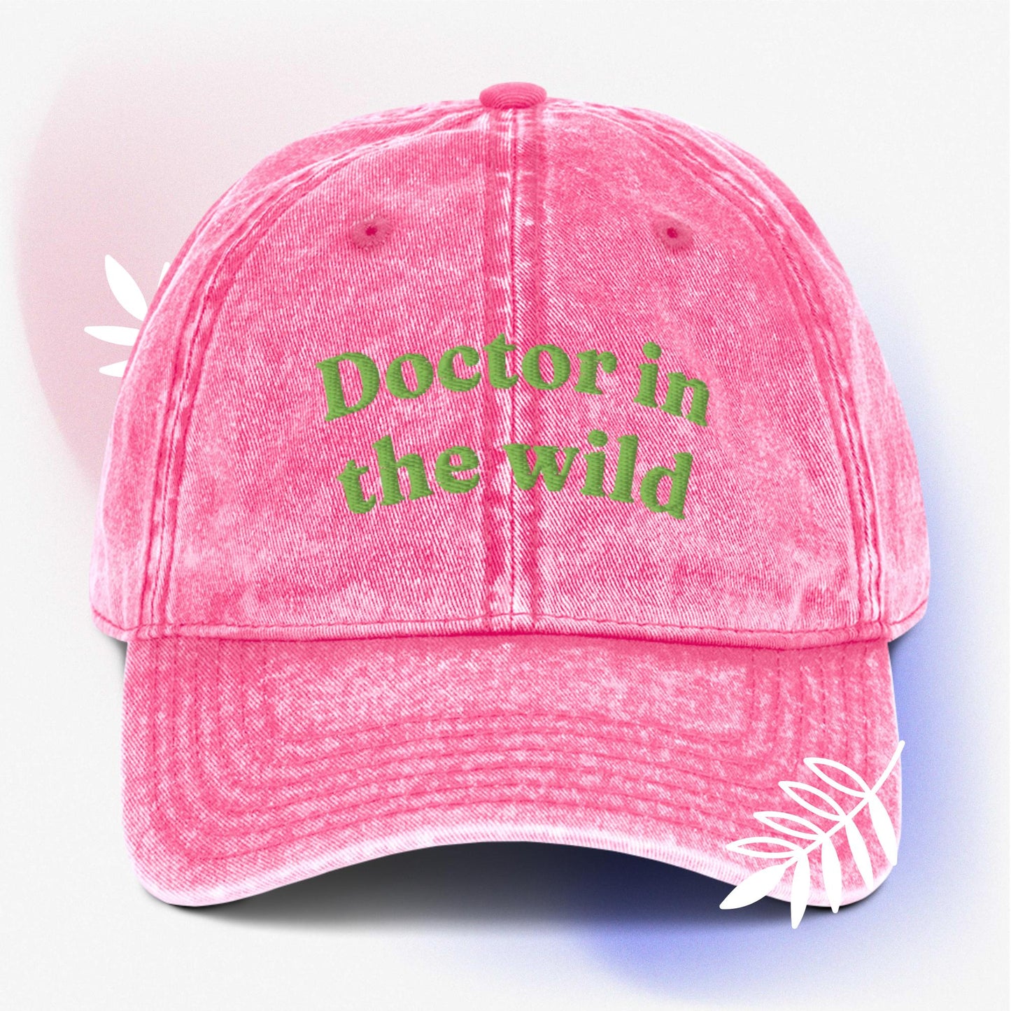 Cool doctor in the wild embroidered Vintage effect Cotton Twill unisex Cap