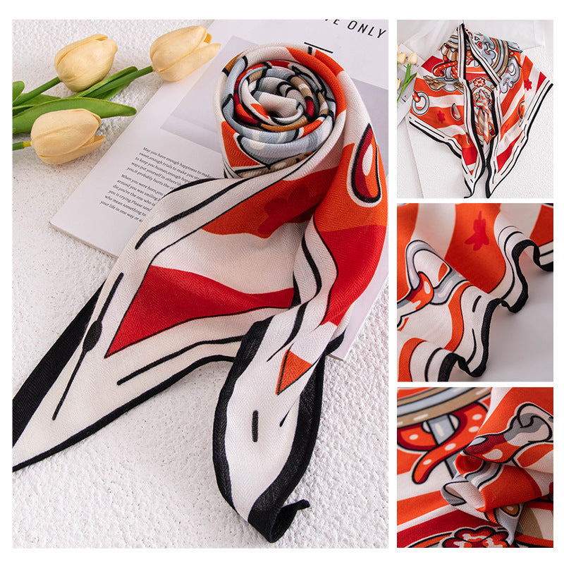 Vintage Print Multipurpose Summer Shawl