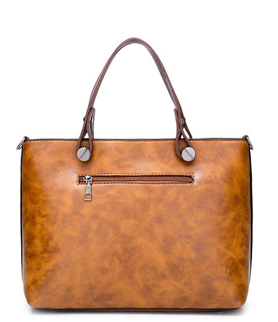 Vintage PU Shoulder Bag, Ladies' Causal Totes