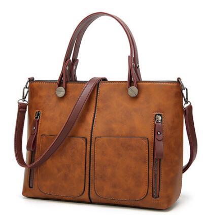 Vintage PU Shoulder Bag, Ladies' Causal Totes