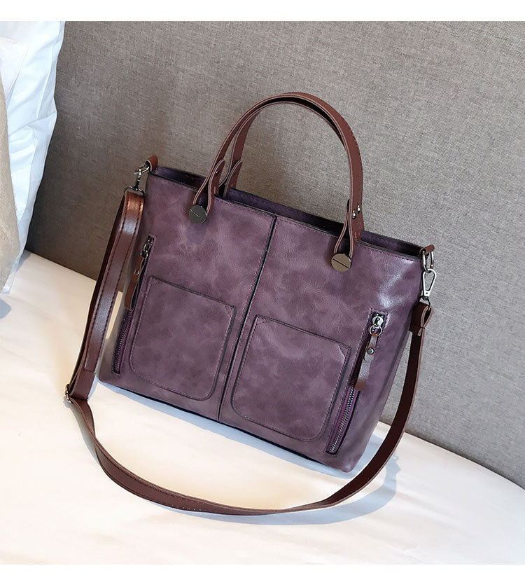 Vintage PU Shoulder Bag, Ladies' Causal Totes