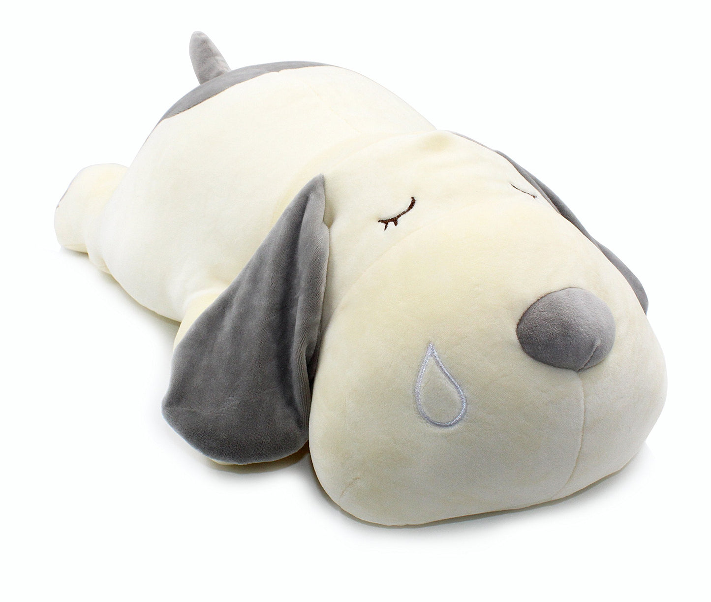 Vintoys Very Soft Dog Hugging Pillow Plush – Gray, 23.5-Inch
