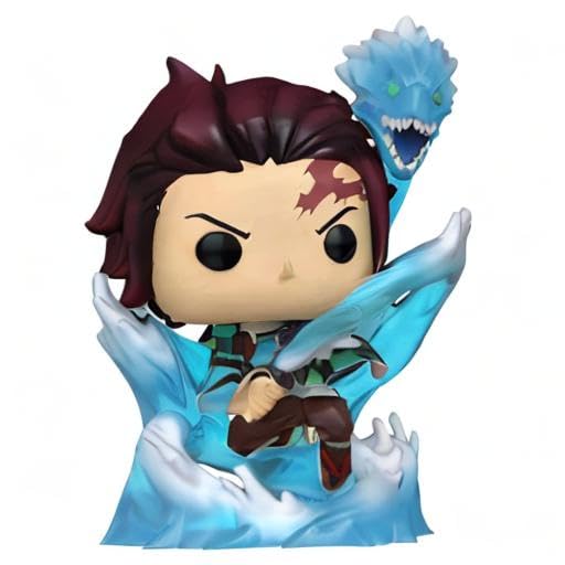 POP! Animation Demon Slayer Tanjiro with Dragon (Exclusive) Glow-in-the-Dark, 3.75-inch Figure