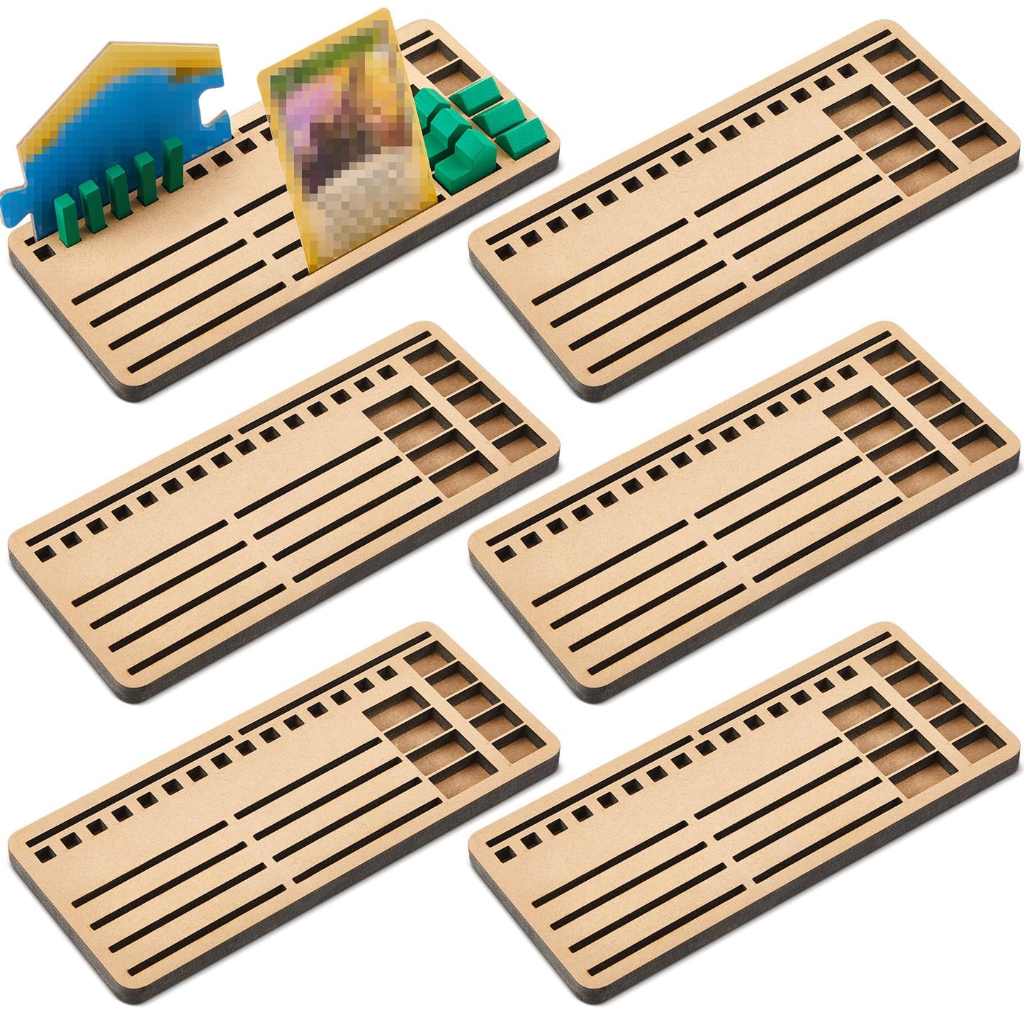 VioraWhite 6 Pcs Game Piece Holders for Catan Board Game — Card Tray Organizer