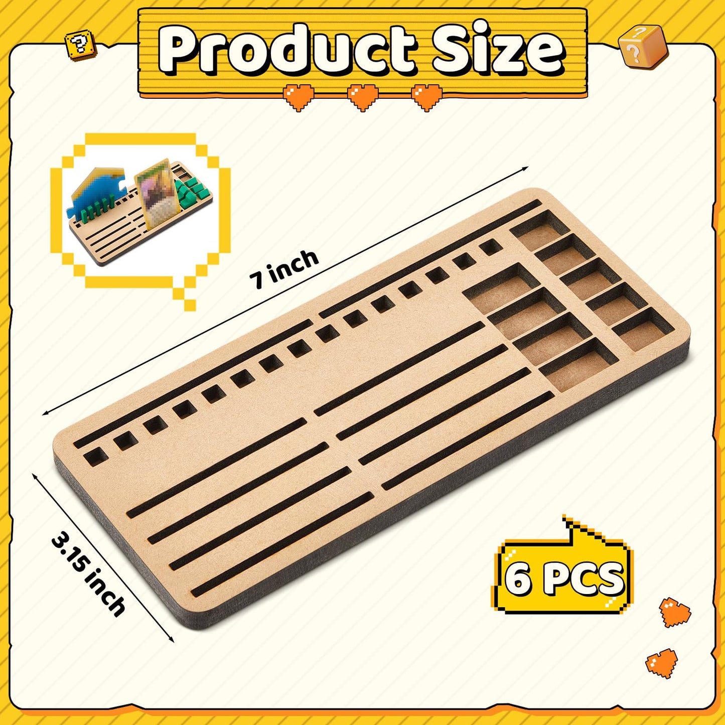 VioraWhite 6 Pcs Game Piece Holders for Catan Board Game — Card Tray Organizer
