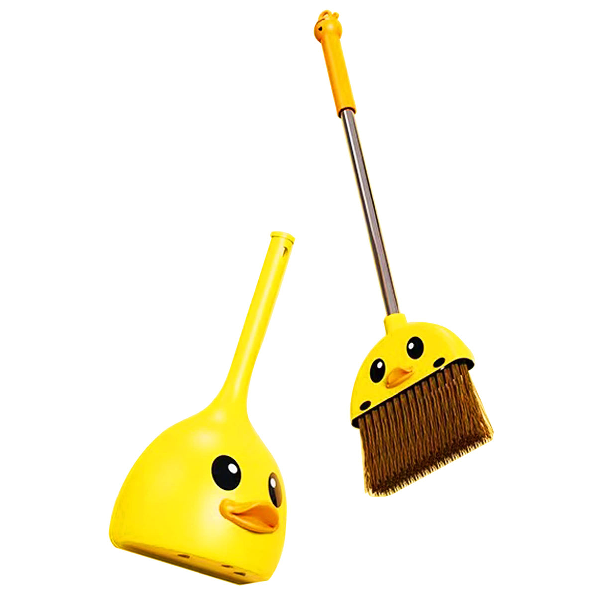 VIPAMZ Mini Broom & Dustpan Set for Kids – Cute Yellow Duck Design