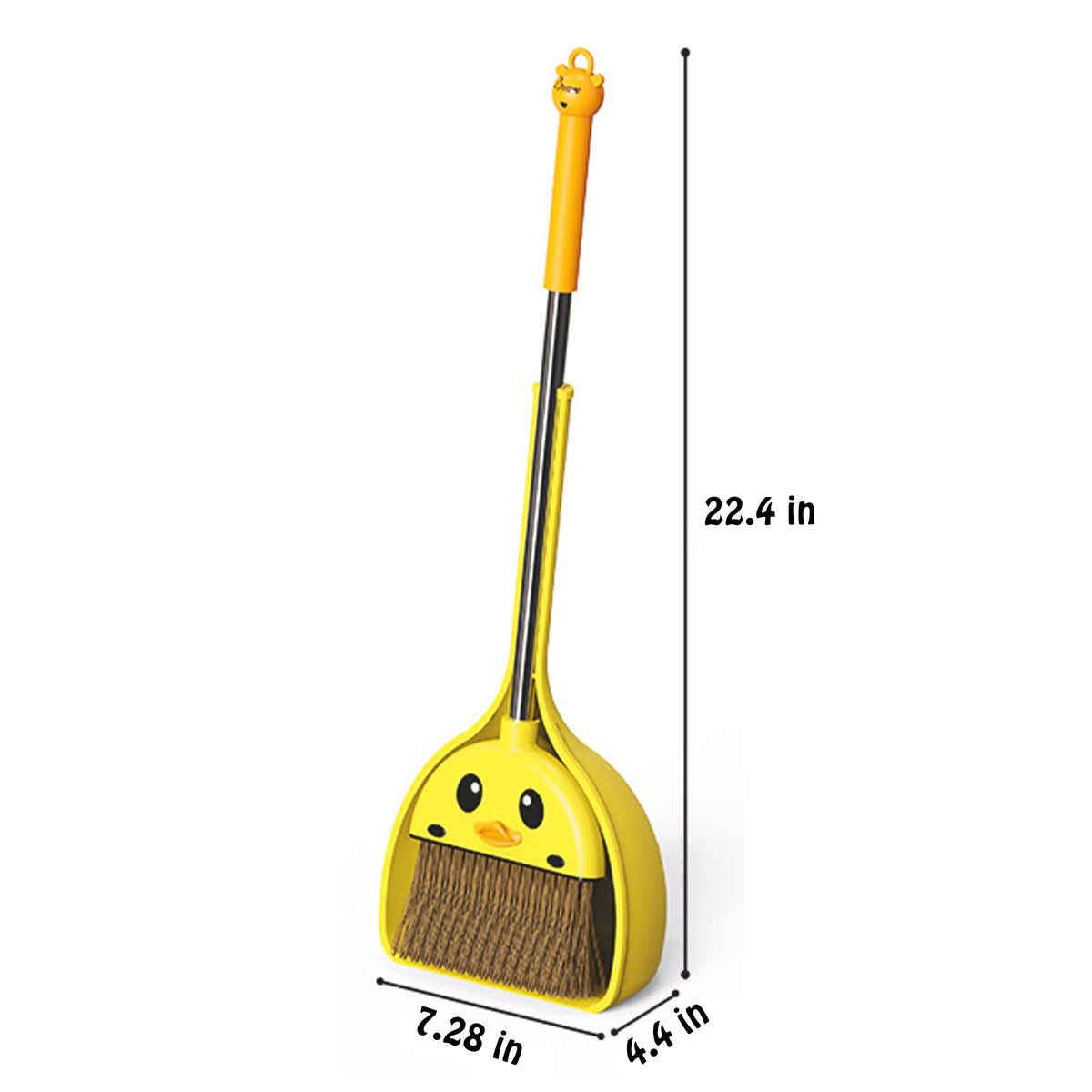 VIPAMZ Mini Broom & Dustpan Set for Kids – Cute Yellow Duck Design