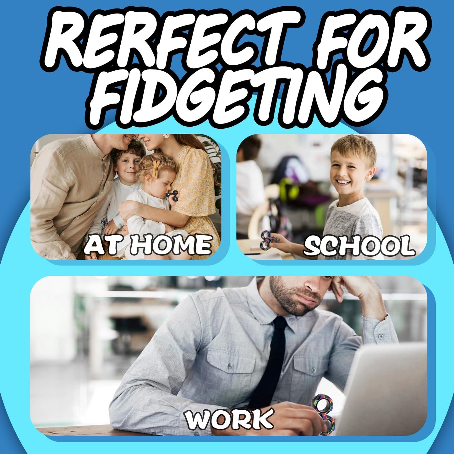 Vipctery 8Pcs Fidget Toys for Adults & Teens | Stress Relief, Focus & Sensory Tools