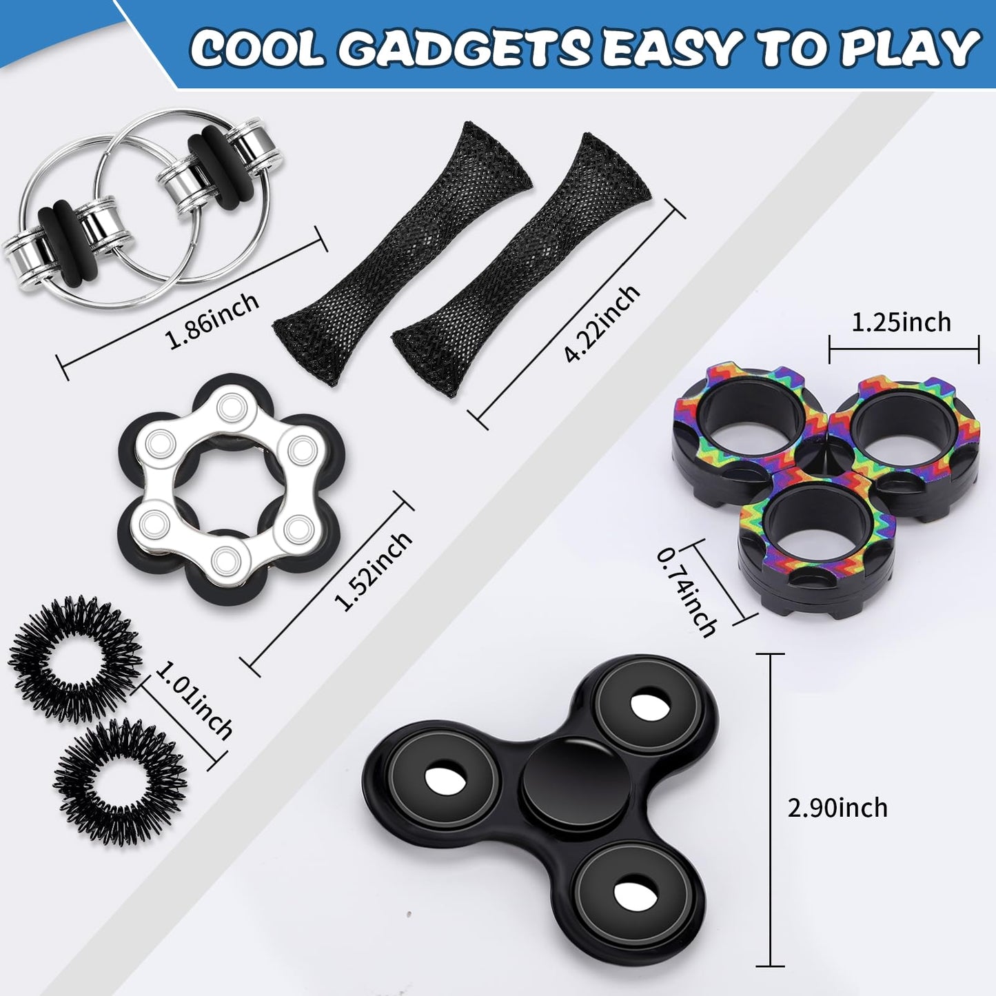 Vipctery 8Pcs Fidget Toys for Adults & Teens | Stress Relief, Focus & Sensory Tools