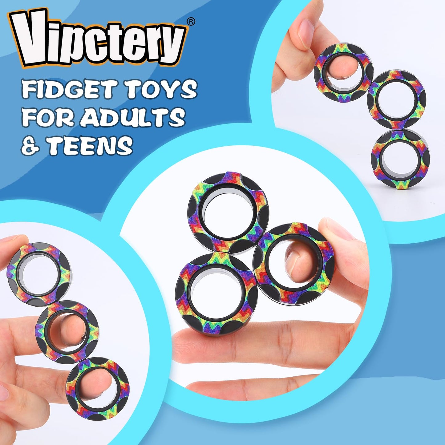 Vipctery 8Pcs Fidget Toys for Adults & Teens | Stress Relief, Focus & Sensory Tools