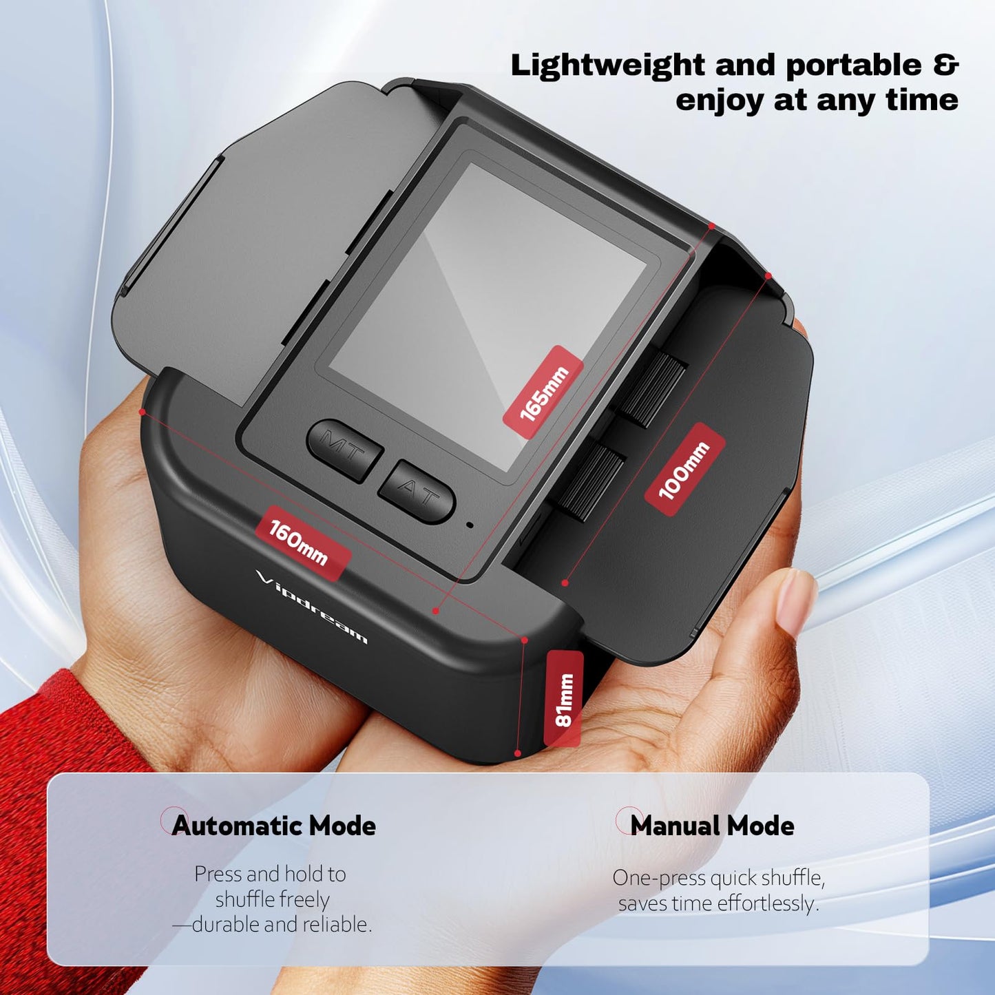 Vipdream Automatic Card Shuffler for 1–2 Decks | USB-C Rechargeable & Quiet