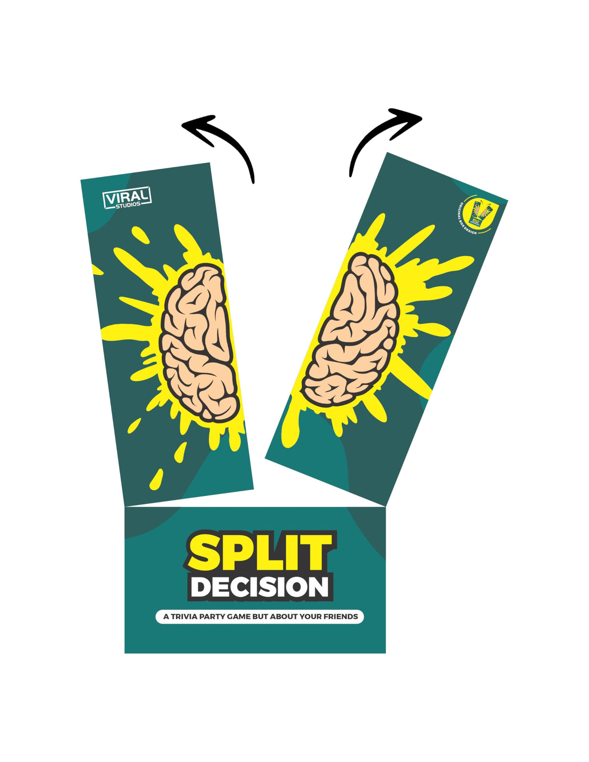 Viral Studios Split Decision Board Game – Intuition Meets Accusation (Ages 17+, 3+ Players)