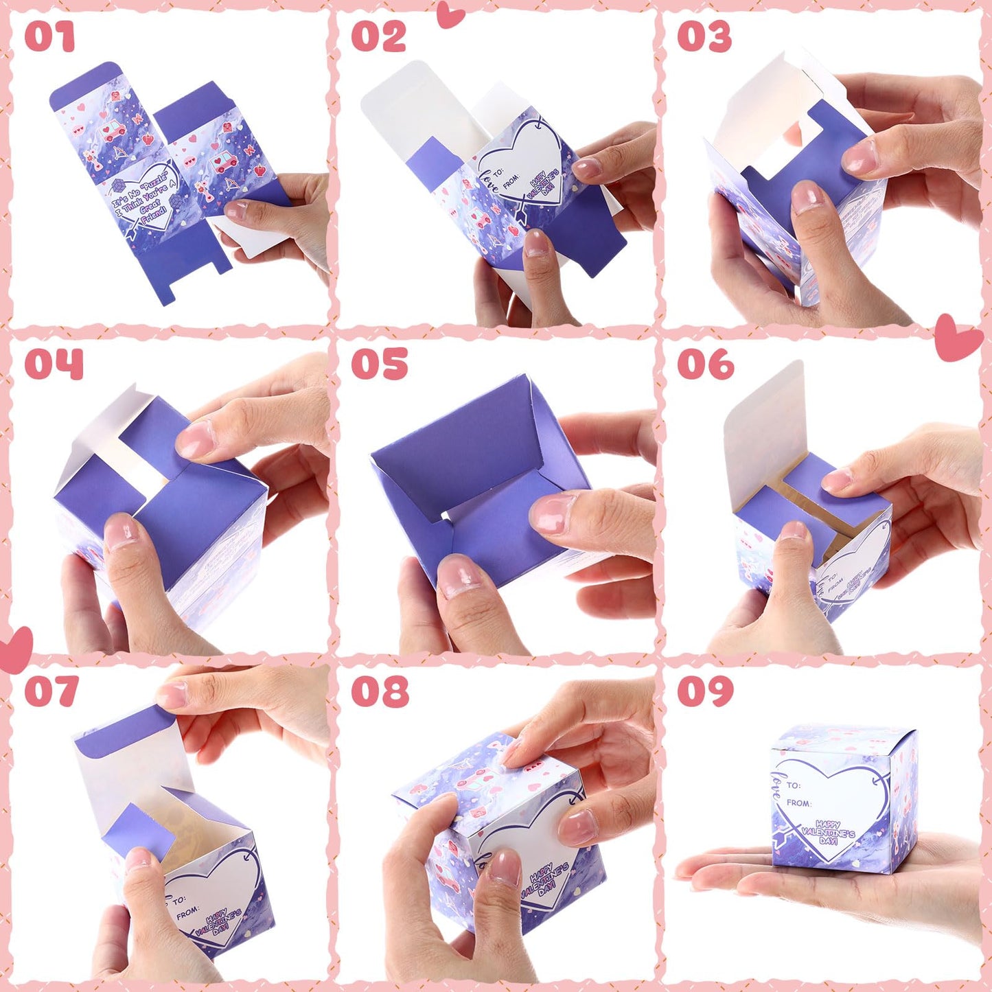 VioraWhite 28-Set Valentines Day Gifts Bulk – Stress Relief Cubes in Gift Boxes (Marble Style)