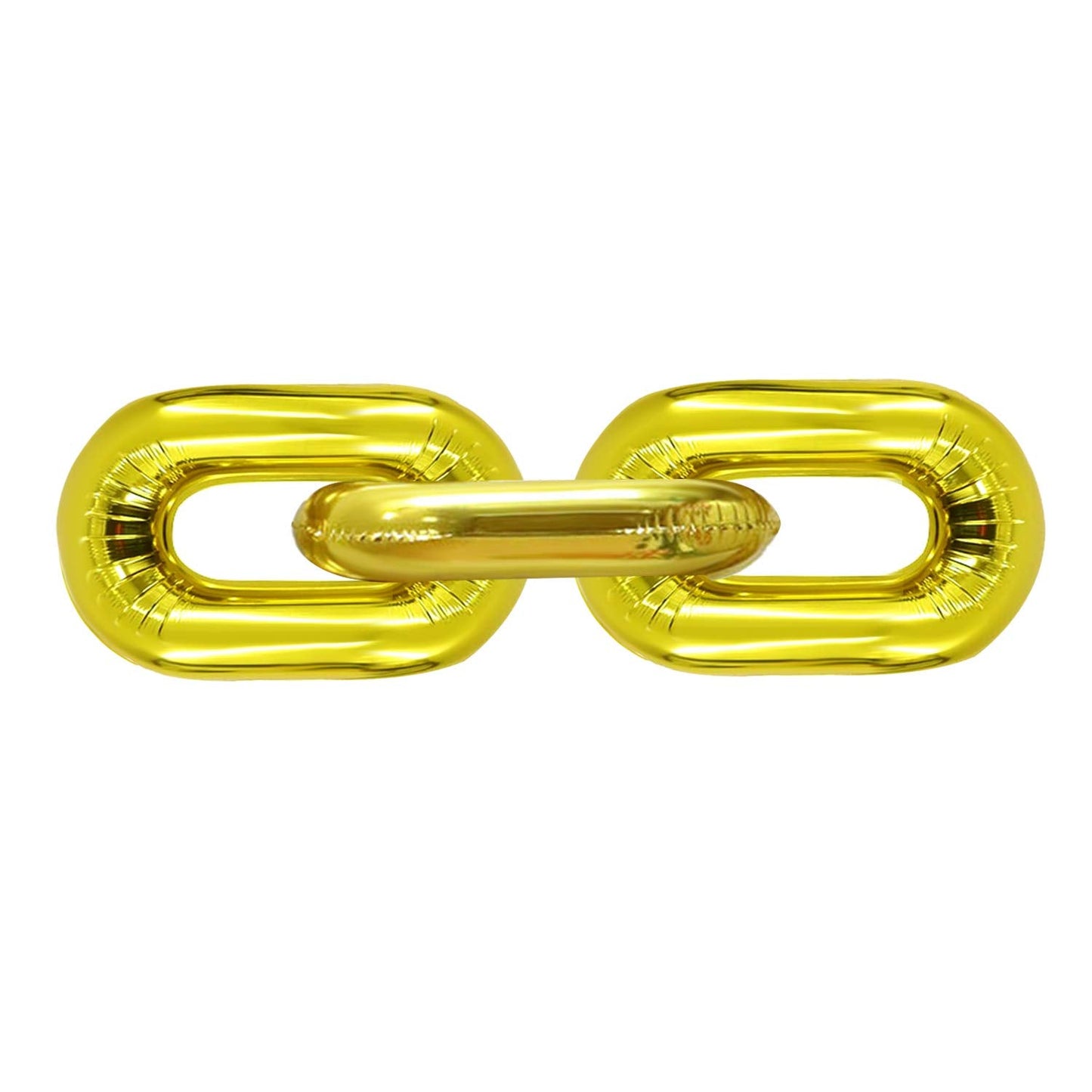 Virtue Morals Foil Chain Balloons Gold 32in – Jumbo Chain Balloon Set for 80s/90s Party Decor (32pc)