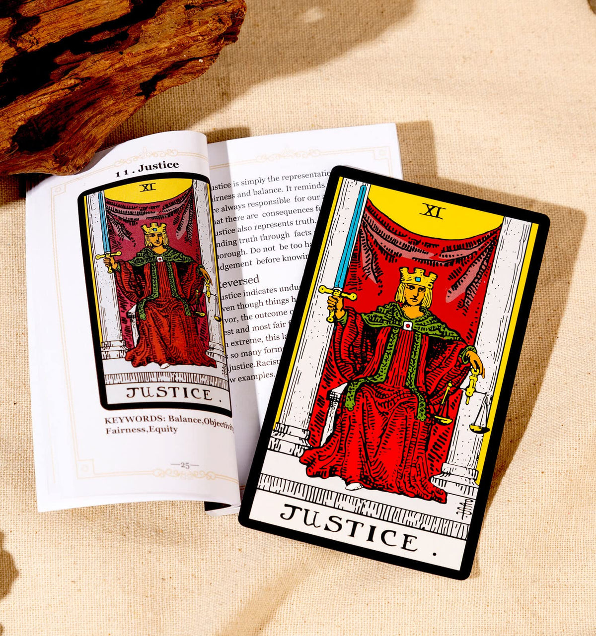 Vitacera Original Tarot Cards Deck with Guidebook & Linen Bag – Smith Classic Artwork, 78-Card Standard Tarot Set