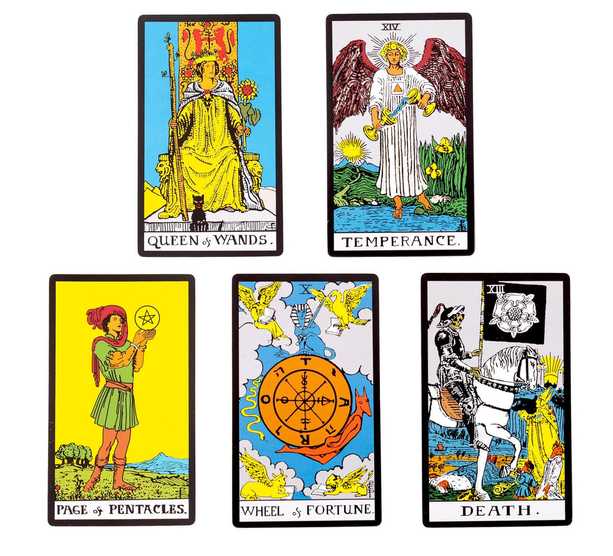 Vitacera Original Tarot Cards Deck with Guidebook & Linen Bag – Smith Classic Artwork, 78-Card Standard Tarot Set