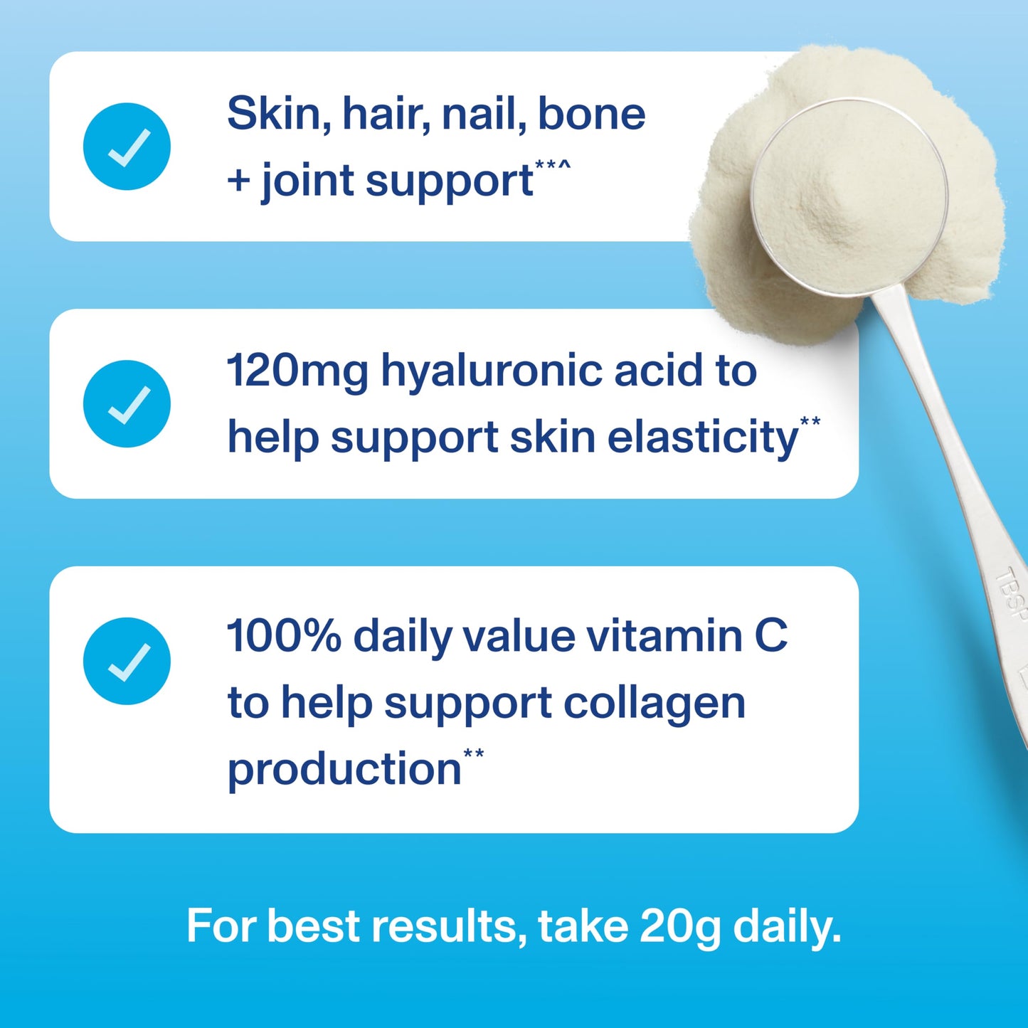 Vital Proteins Collagen Peptides Advanced with Hyaluronic Acid & Vitamin C – 20oz, 27 Servings