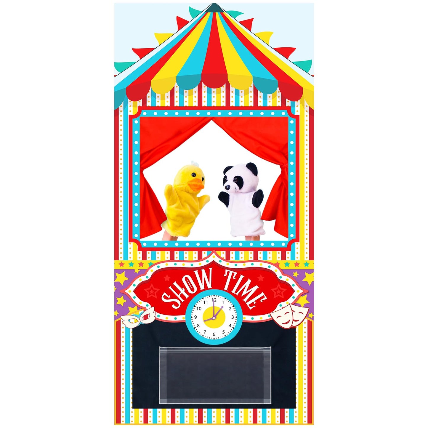 VitalCozy Doorway Puppet Theater – 67x31in Foldable Circus Style