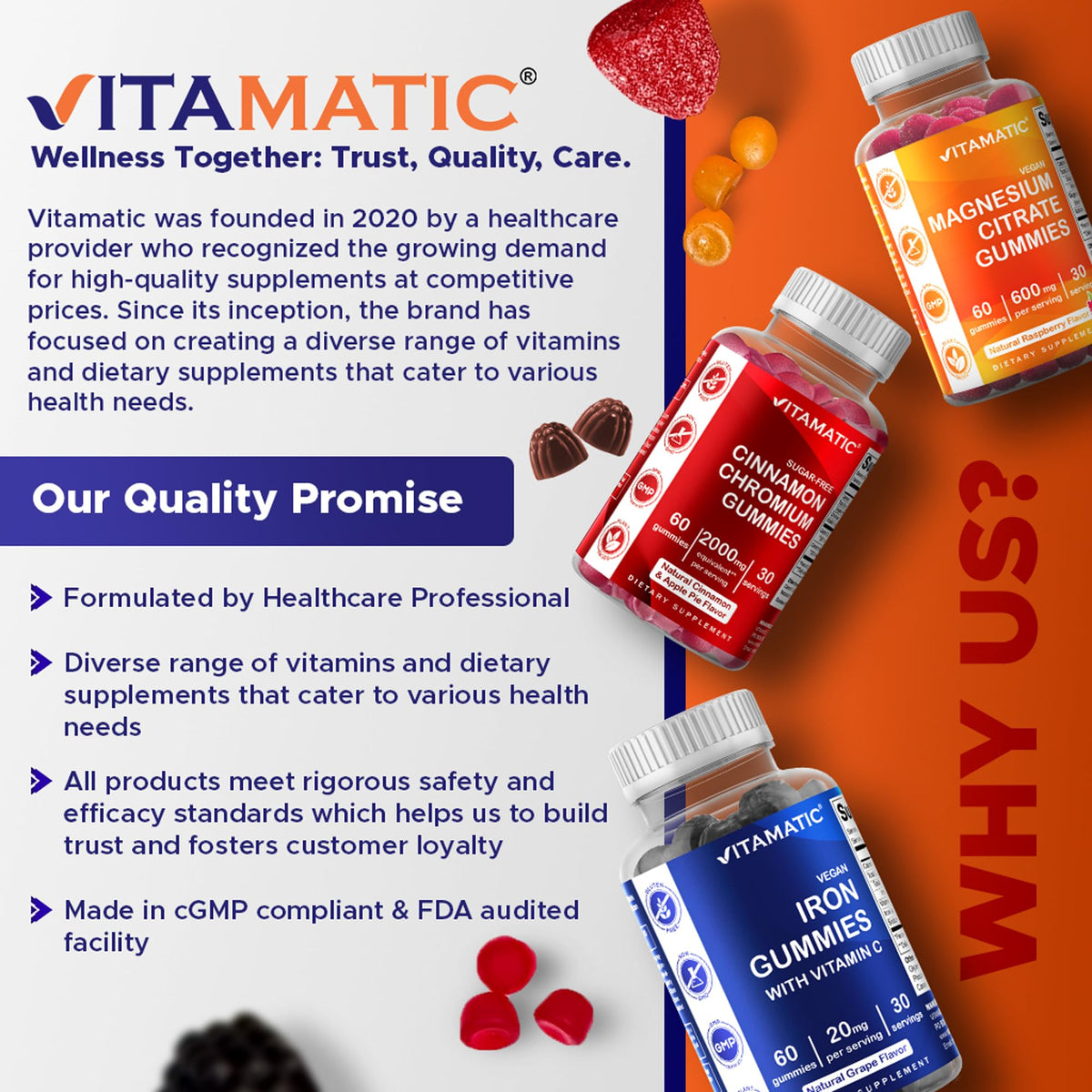 Vitamatic Sugar Free Kids Melatonin 1mg Gummies – Pineapple & Passionfruit, 90 Gummies (90 Days Supply)