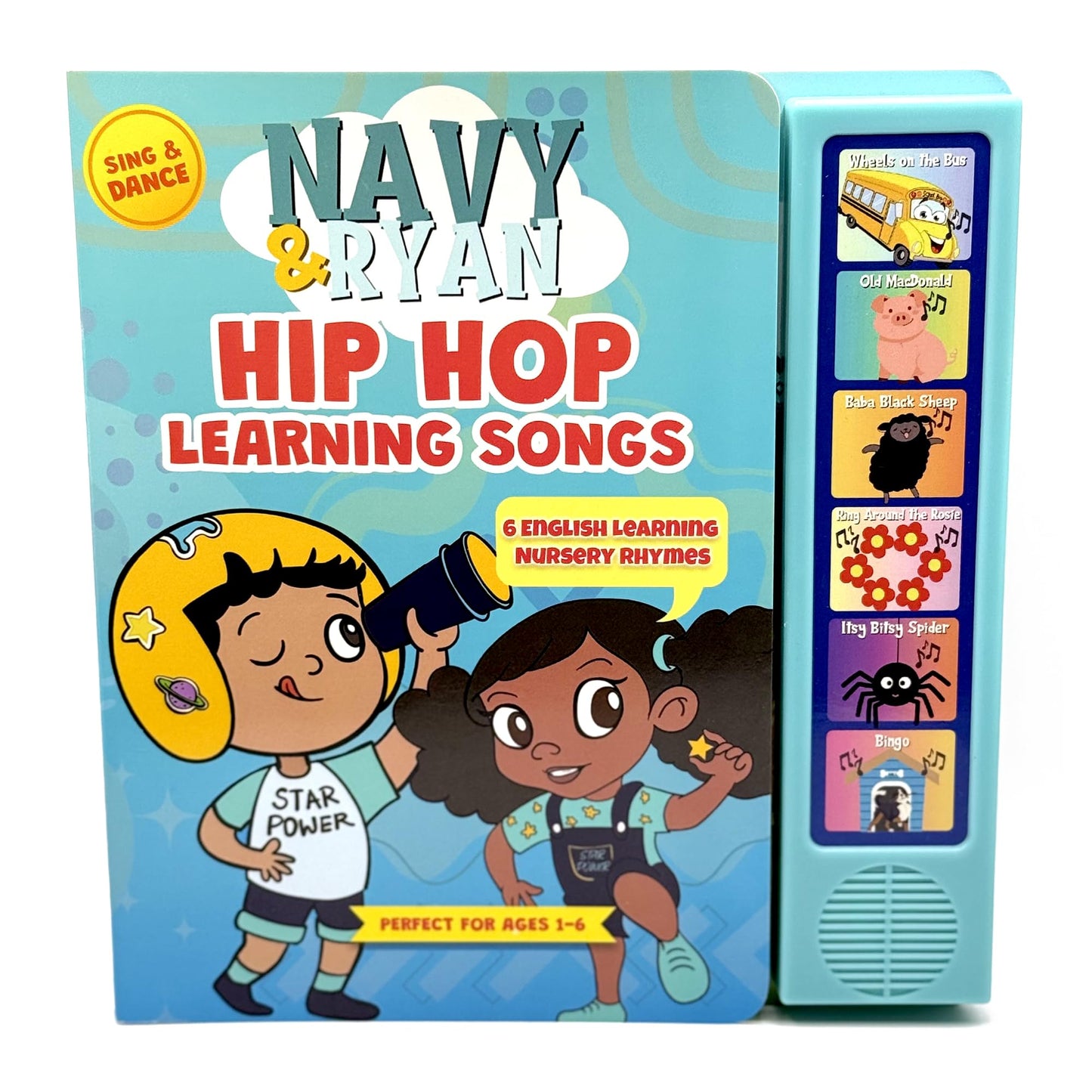 Vitastars Hip Hop Nursery Rhyme Sound Book for Toddlers — Bilingual English & Spanish