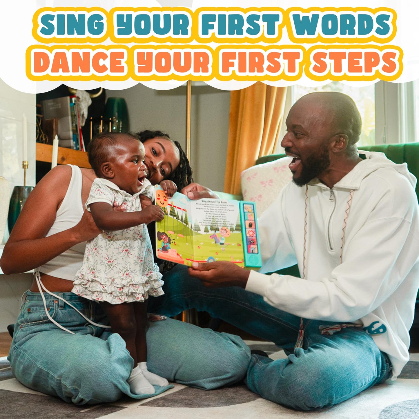 Vitastars Hip Hop Nursery Rhyme Sound Book for Toddlers — Bilingual English & Spanish