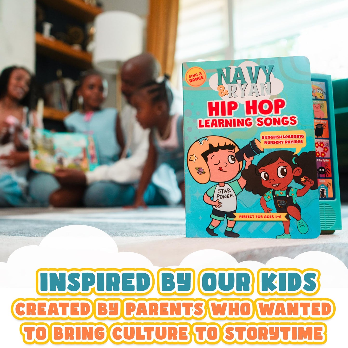 Vitastars Hip Hop Nursery Rhyme Sound Book for Toddlers — Bilingual English & Spanish