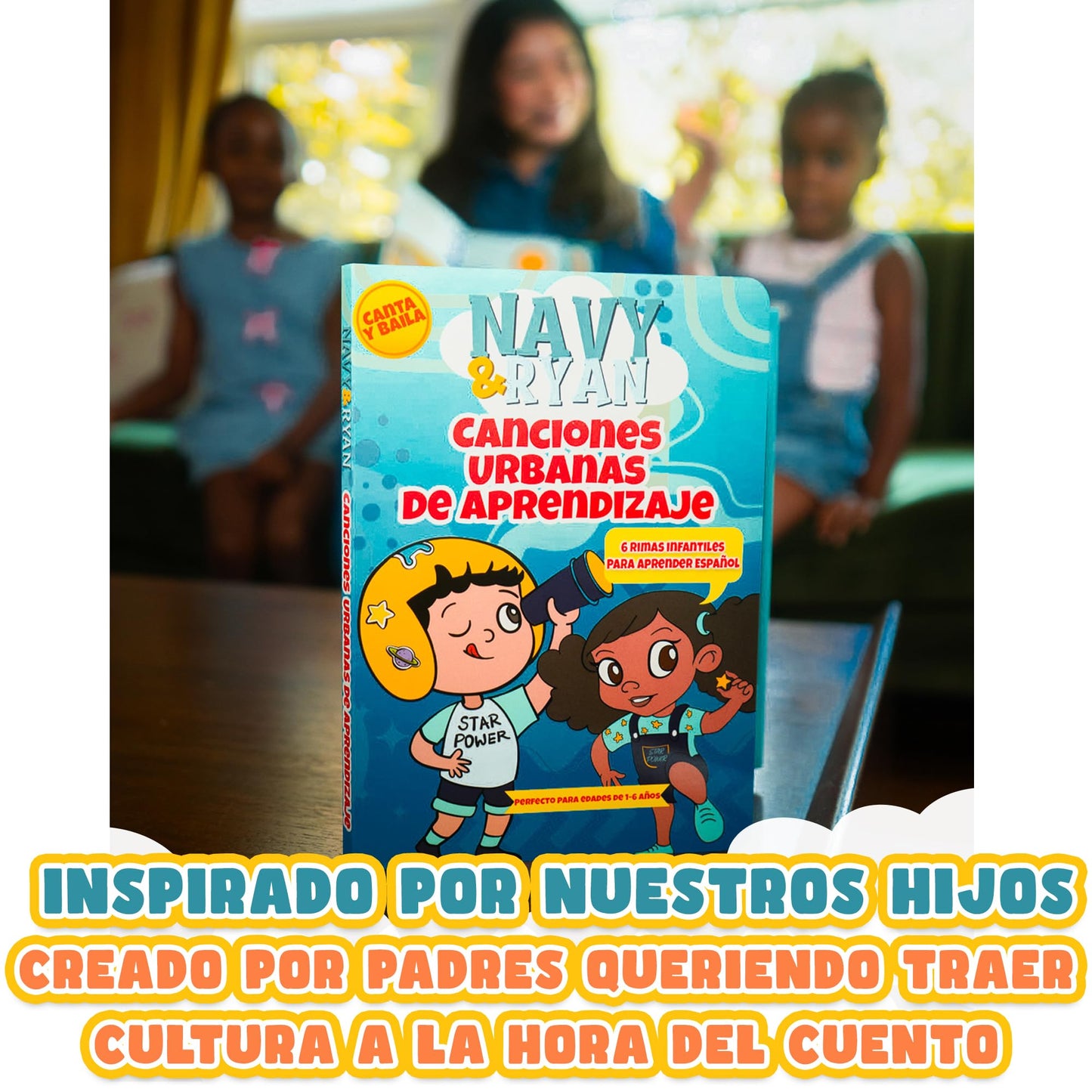 Vitastars Spanish Hip-Hop Nursery Rhymes Sound Book for Toddlers | Bilingual English-Spanish (Ages 1–6)