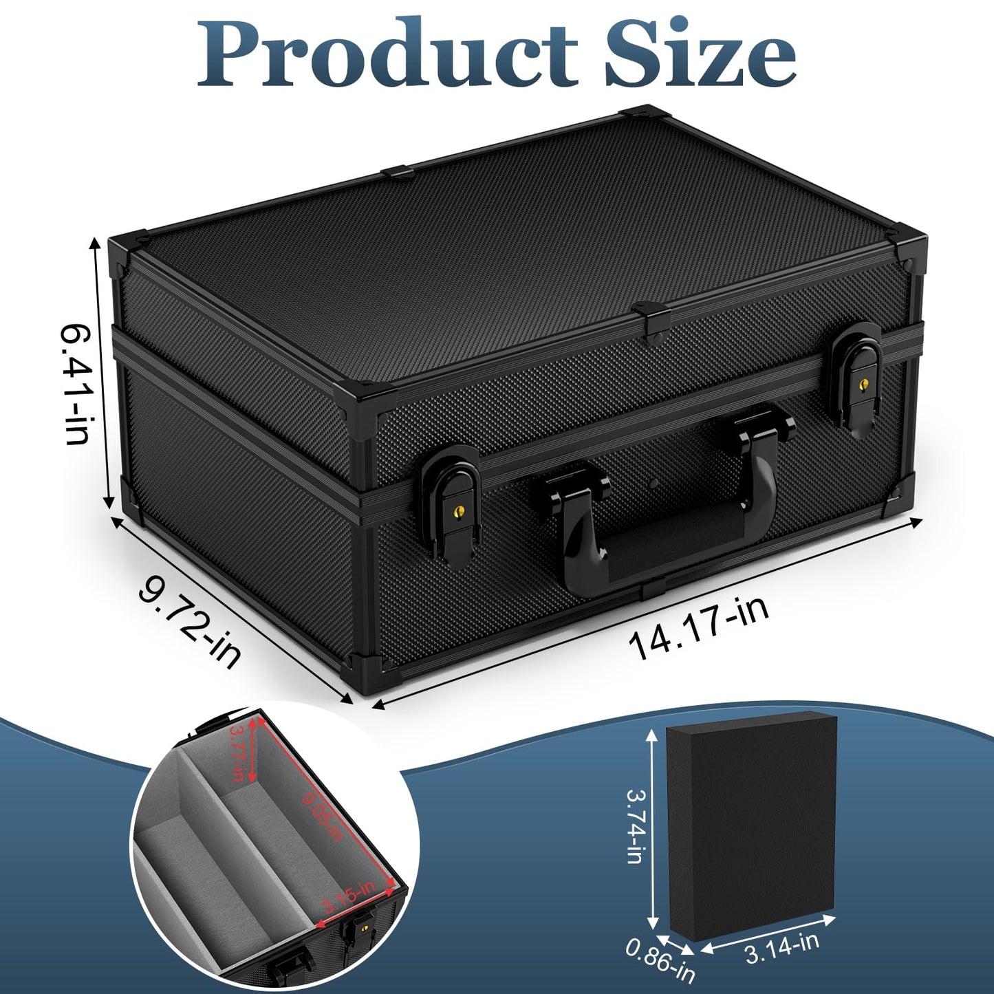 Vitula Card Case – Lockable Storage for 600 Toploaders, 120 PSA Slabs, & 120 Magnetic Card Holders