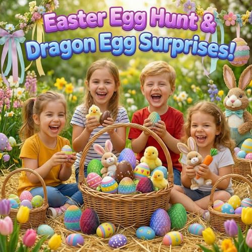 VivaNova 12-Pack 3D Printed Easter Dragon Eggs | Articulated Mini Dragons Inside