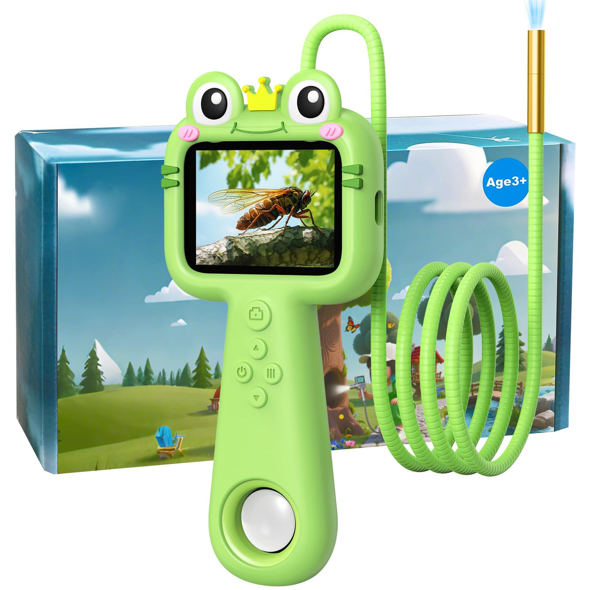 Vivid Glass Borescope Camera for Kids — STEM Educational Toy for 4–12 | Outdoor Discovery (Green)