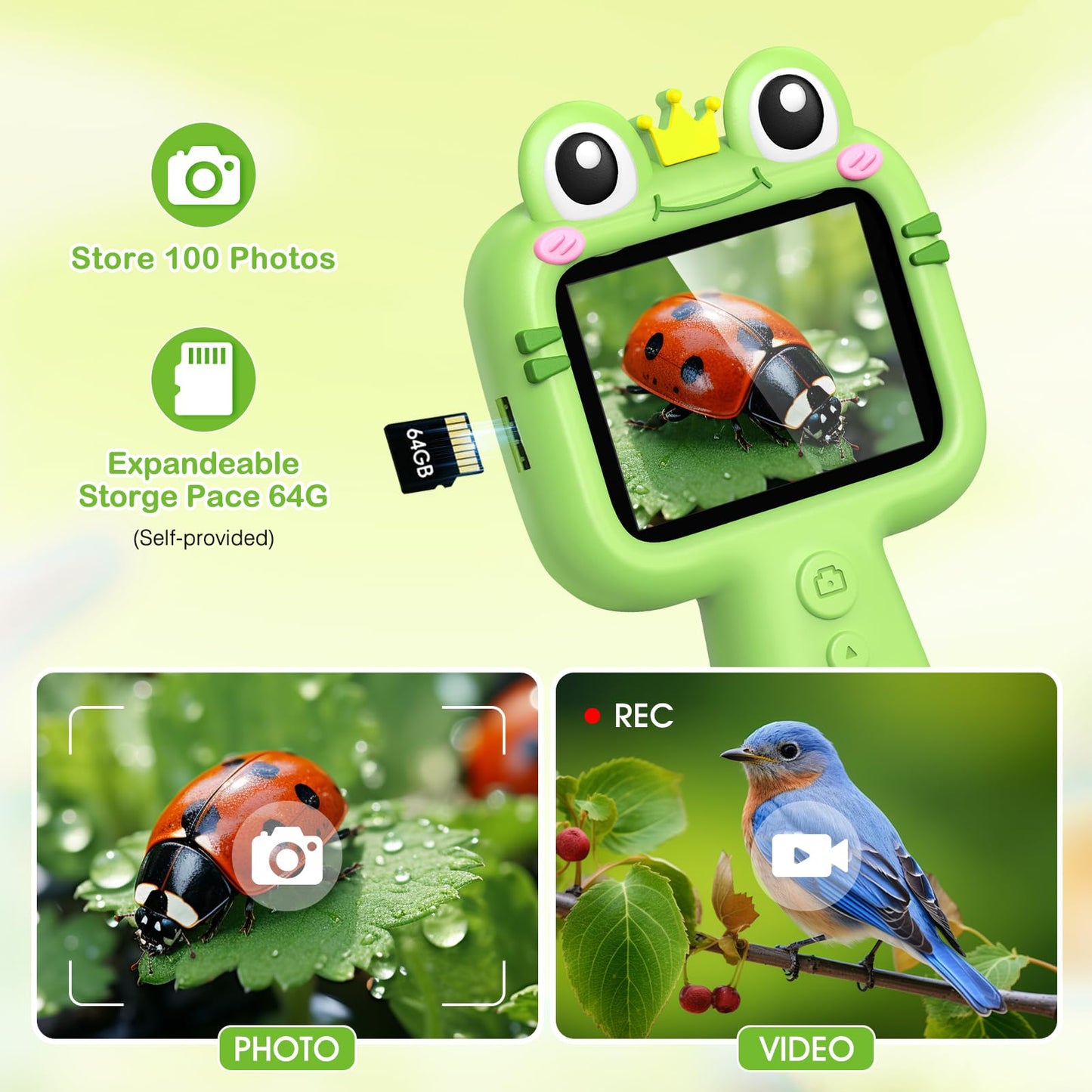 Vivid Glass Borescope Camera for Kids — STEM Educational Toy for 4–12 | Outdoor Discovery (Green)