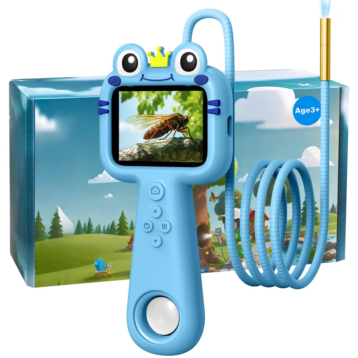 Vivid Glass Borescope Camera for Kids – STEM Toy for Ages 4–12 (Blue)