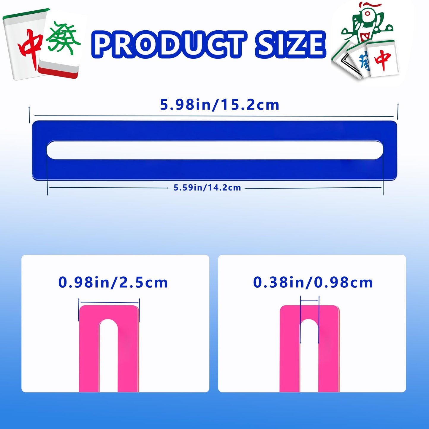 Viyohoh 4PCS Mahjong Line Finder – Beginner Card Guide (Pink)