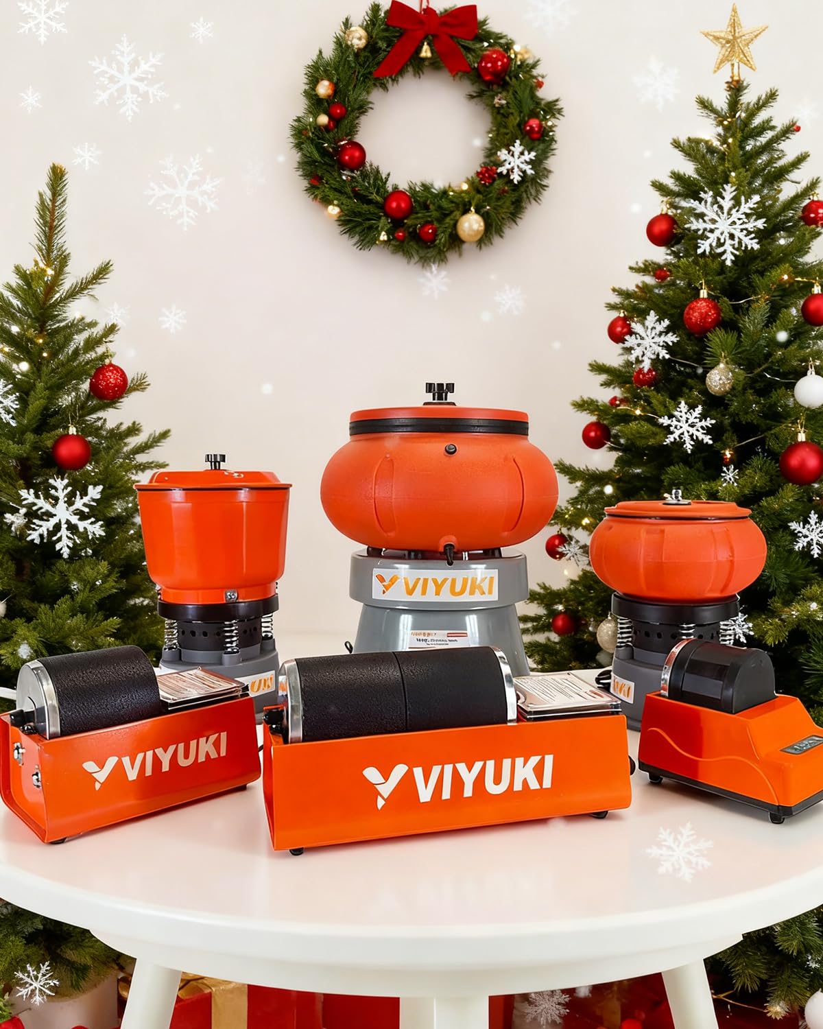 VIYUKI Rock Tumblers Kit — Turn Rough Rocks into Polished Gemstones with 4 Grits & Accessories