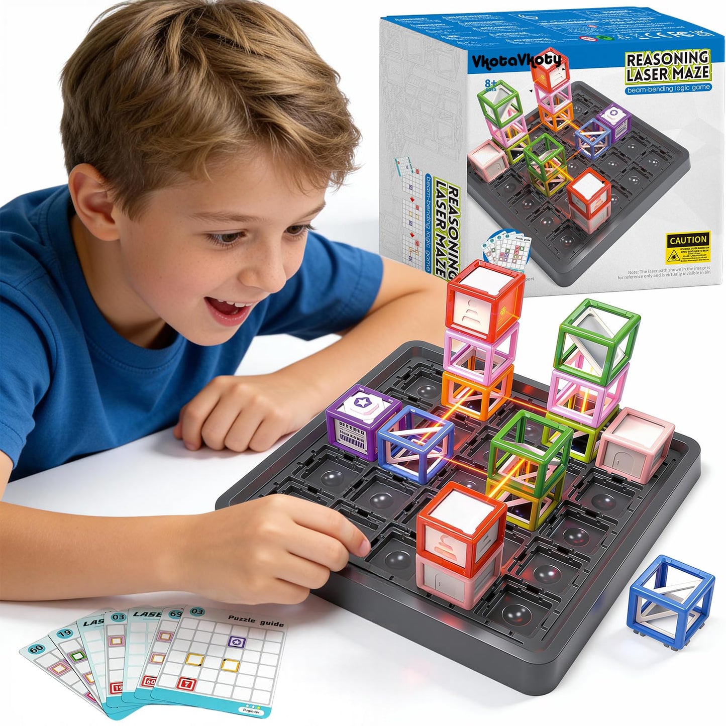 VkotaVkoty Laser Maze Reasoning Game – 60+ STEM Challenges for Ages 8-13