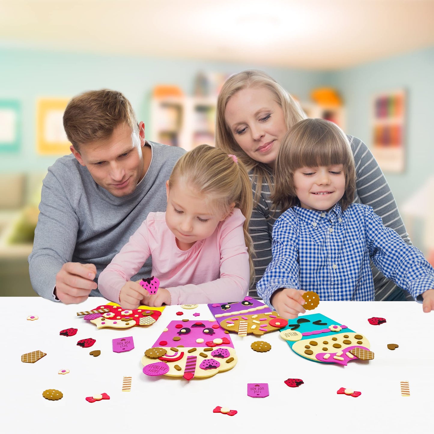 VKPI 4-Piece EVA Foam Art Kit for Kids — Create Your Own Cupcakes